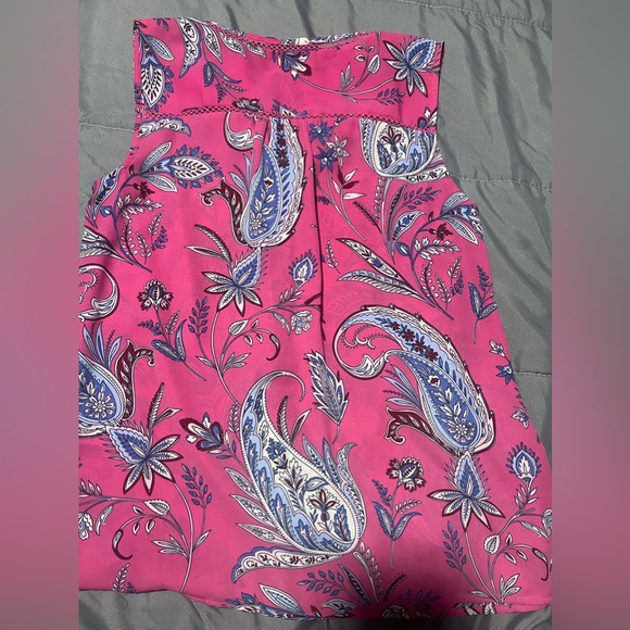 Sheer blouse tank top Talbots woman’s small pink and blue - Picture 2 of 5